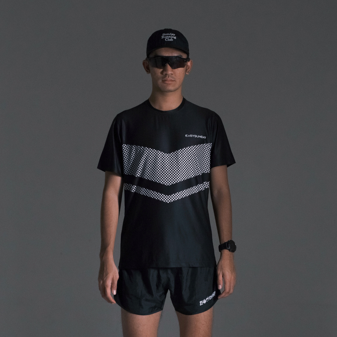 S.E BLACK SHORT SLEVEE MEN - Easy Sunday Running