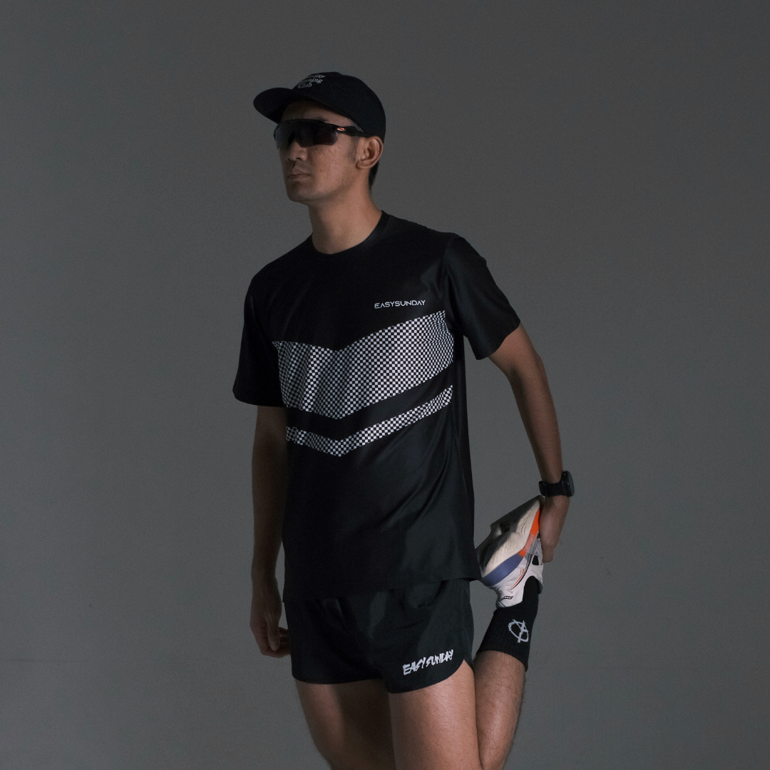 S.E BLACK SHORT SLEVEE MEN - Easy Sunday Running